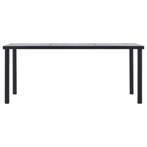 Matbord svart och betonggrå 180x90x75 cm MDF