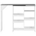 Miniatyrbild 2 av 2: Barbord med flyttbar hylla vit 138x39x110 cm