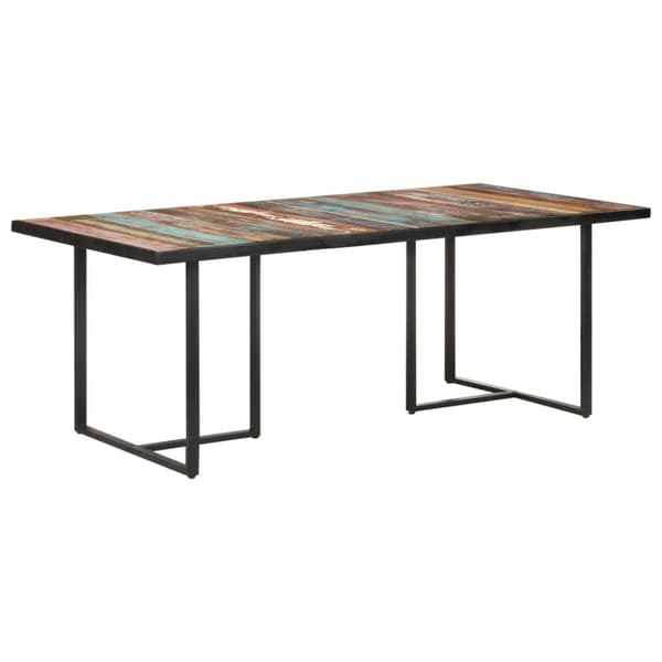 Matbord 200 cm massivt återvunnet trä