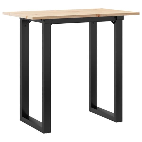 Matbord O-ram 80x50x75,5 cm massiv furu och stål