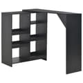 Miniatyrbild 1 av 2: Barbord med flyttbar hylla svart 138x39x110 cm