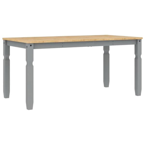 Matbord Corona grå 160x80x75 cm massiv furu