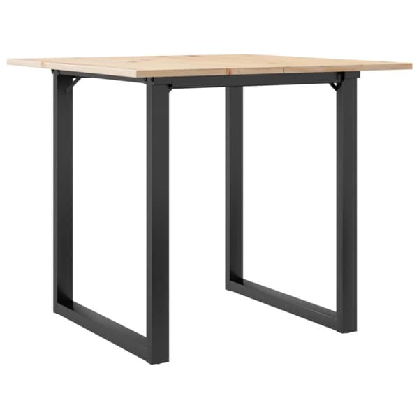Matbord O-ram 80x80x75 cm massiv furu och stål
