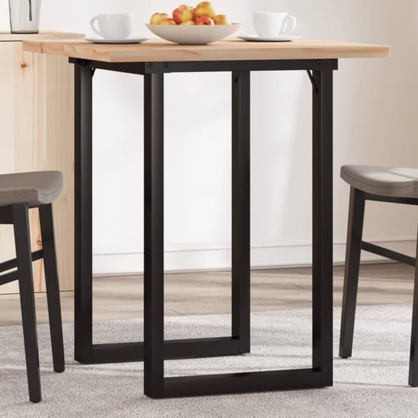 Matbord O-ram 60x60x75,5 cm massiv furu och stål