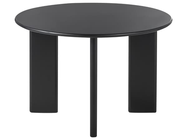 Matbord Svart MDF Ram ø 120 cm Rund Modern
