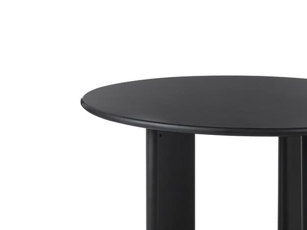 Matbord Svart MDF Ram ø 120 cm Rund Modern