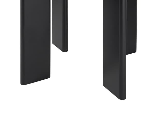 Matbord Svart MDF Ram ø 120 cm Rund Modern