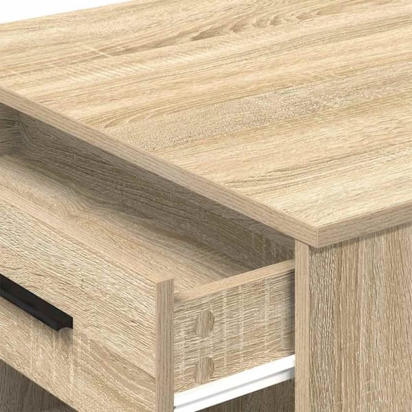 vidaXL Skrivebord med skuff og hylle 102x62x77,5 cm konstruert tre
