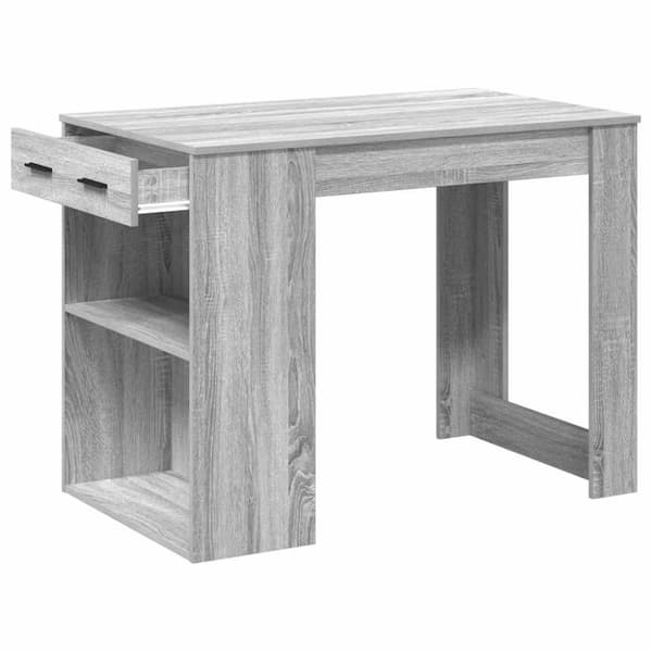 vidaXL Skrivebord med skuff og hylle 102x62x77,5 cm konstruert tre