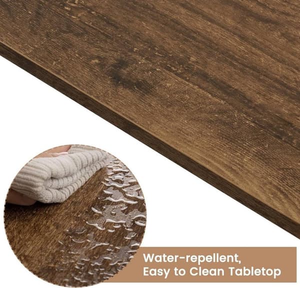 Rootz Home Barbord med vinhylla - Högt Bistrobord - Köksbänksbord - Trämaterial - 91cm x 91cm x 49cm
