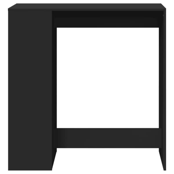 barbord med stativer 101x40x103,5 cm konstrueret træ sort