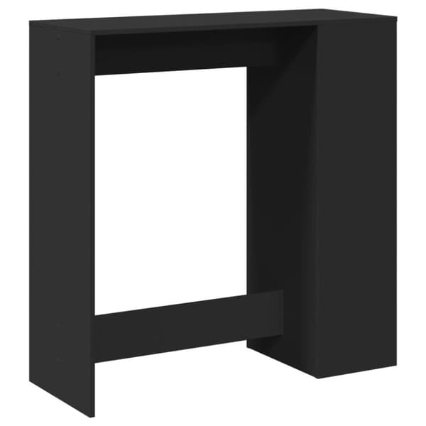 barbord med stativer 101x40x103,5 cm konstrueret træ sort