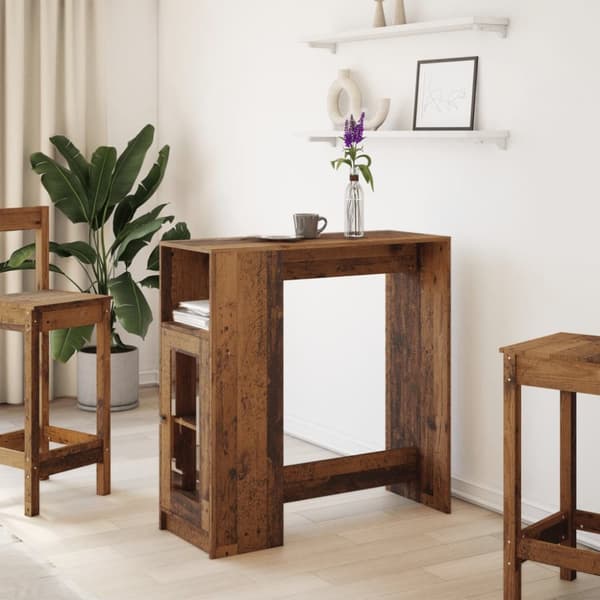 barbord m. stativer 101x40x103,5 cm konstrueret træ gammelt træ