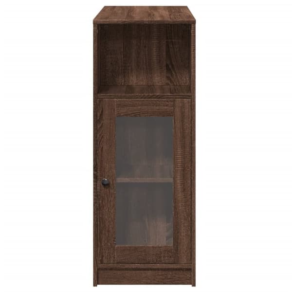 barbord m. stativer 101x40x103,5 cm konstrueret træ brun egetræ