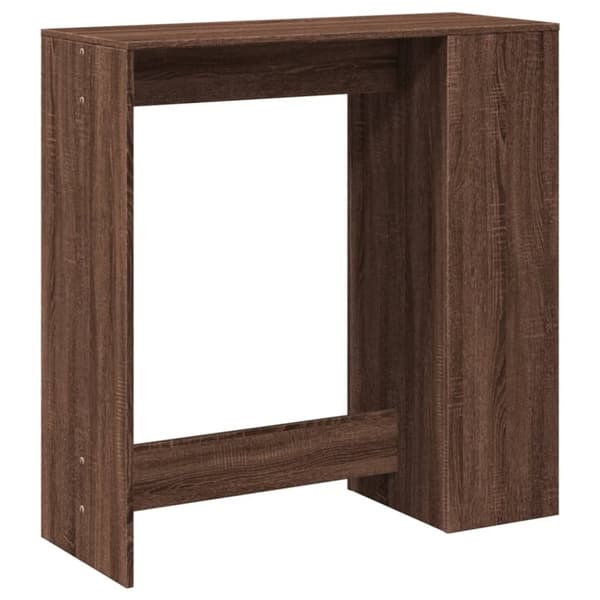 barbord m. stativer 101x40x103,5 cm konstrueret træ brun egetræ