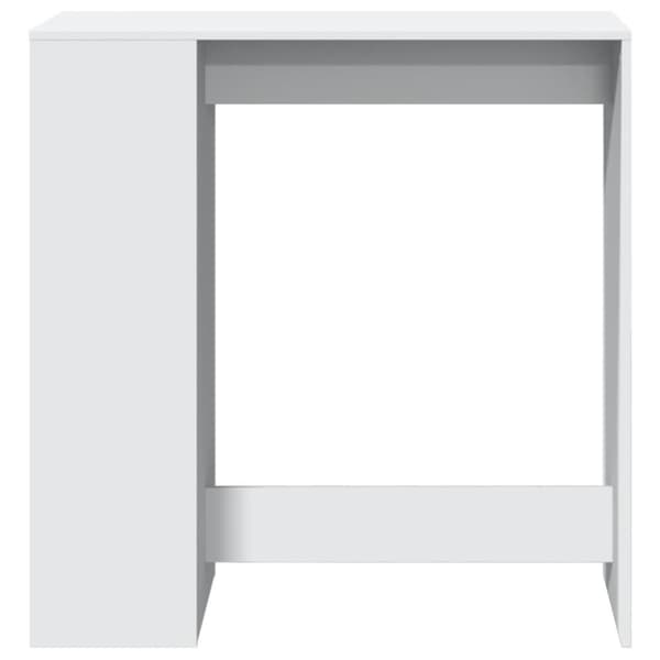 barbord med stativer 101x40x103,5 cm konstrueret træ hvid
