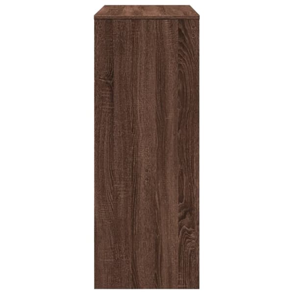 Barbord med hyllor brun ek 90x40x103,5 cm konstruerat trä
