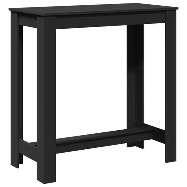 Barbord svart 102x50x103,5 cm konstruerat trä