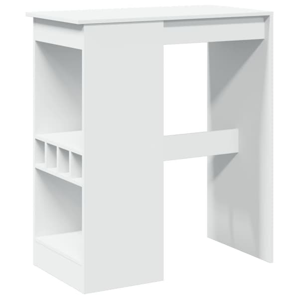 barbord med stativer 90x47,5x103,5 cm konstrueret træ hvid