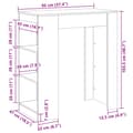 Miniatyrbild 9 av 10: Barbord med ställ vit 95x47x103,5 cm konstruerat trä