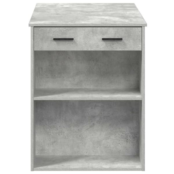 skrivebord med skuffe og hylde 102x62x77,5 cm betongrå