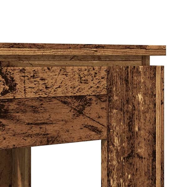 vidaXL spisebord 120x60x76 cm konstrueret træ antikt træ