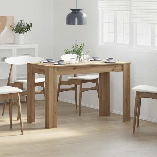 vidaXL Spisebord artisan eik 120x60x76 cm konstruert tre