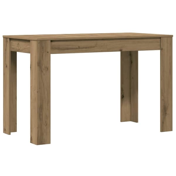 vidaXL Spisebord artisan eik 120x60x76 cm konstruert tre