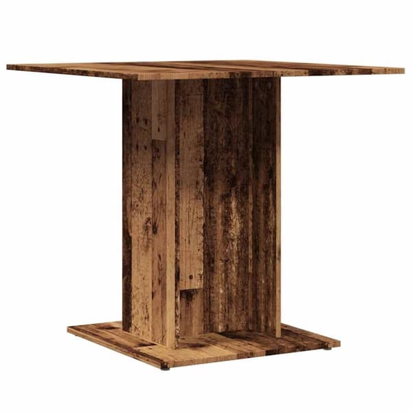 vidaXL spisebord 80 x 80 x 75 cm konstrueret træ antikt trælook