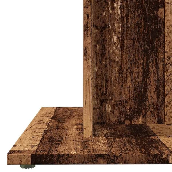vidaXL spisebord 80 x 80 x 75 cm konstrueret træ antikt trælook