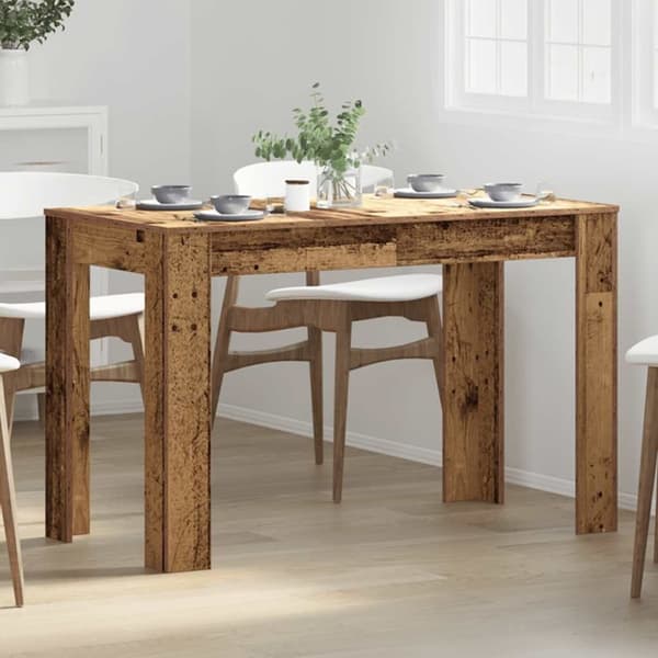 vidaXL Spisebord gammelt tre 120x60x76 cm konstruert tre