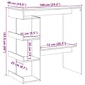 Miniatyrbild 10 av 11: vidaXL Barbord med hyllor åldrat trä 100x48x101,5 cm
