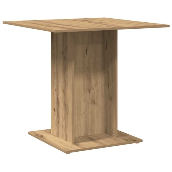 vidaXL Matbord artisan ek 80x80x75 cm konstruerat trä