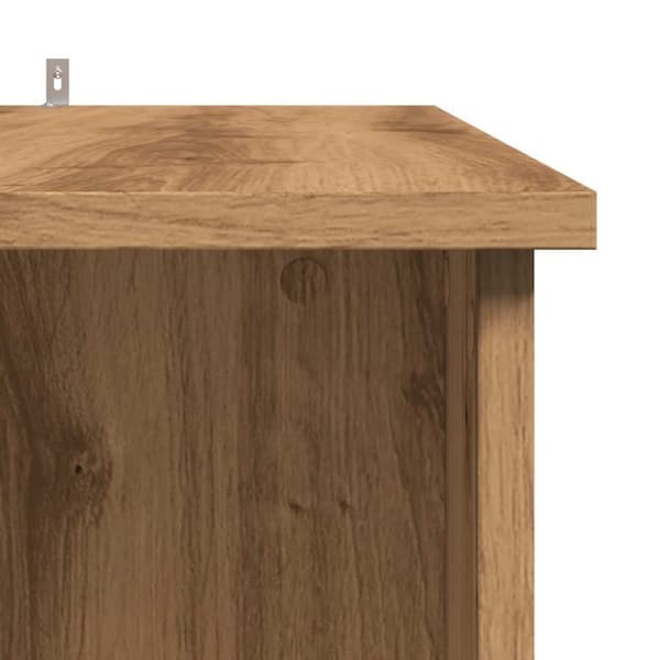 vidaXL Barbord med hyllor artisan ek 102x50x103,5 cm konstruerat trä