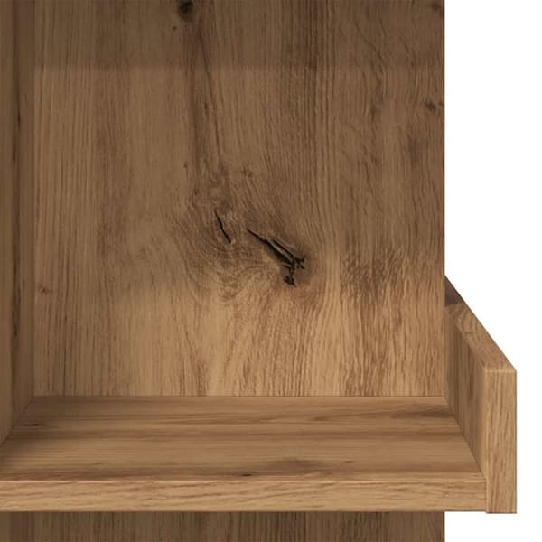 vidaXL Barbord med hyllor artisan ek 100x48x101,5 cm