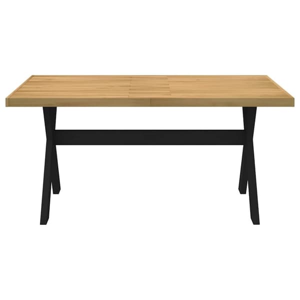 vidaXL konsolbord NOAIN X-formede ben 160x90x75cm massivt træ fyrretræ