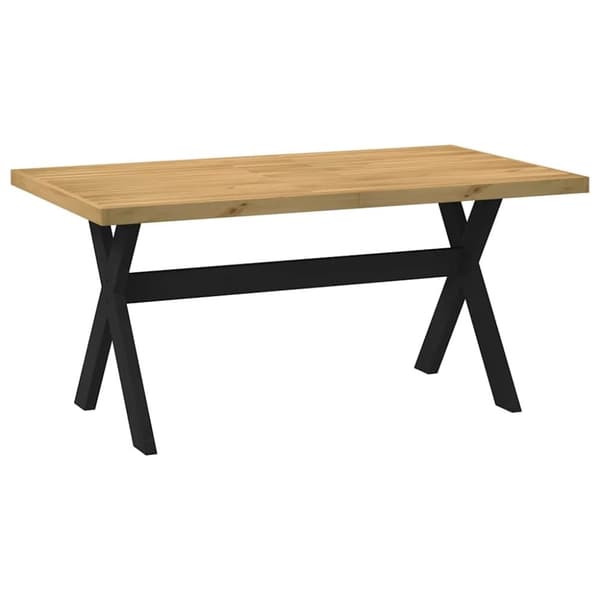 vidaXL konsolbord NOAIN X-formede ben 160x90x75cm massivt træ fyrretræ