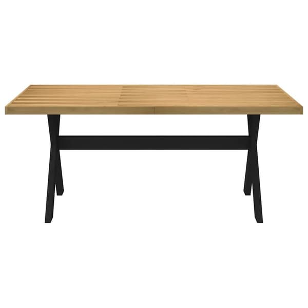 vidaXL konsolbord NOAIN X-formede ben 180x90x75cm massivt træ fyrretræ