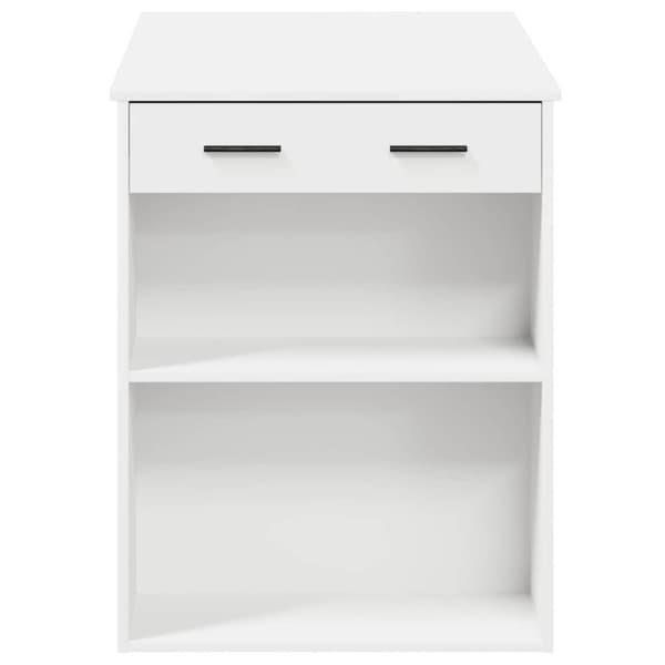 vidaXL skrivebord med skuffe og hylde 102x62x77,5 cm hvid