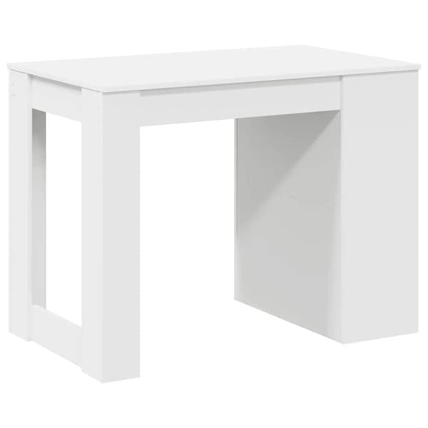 vidaXL skrivebord med skuffe og hylde 102x62x77,5 cm hvid