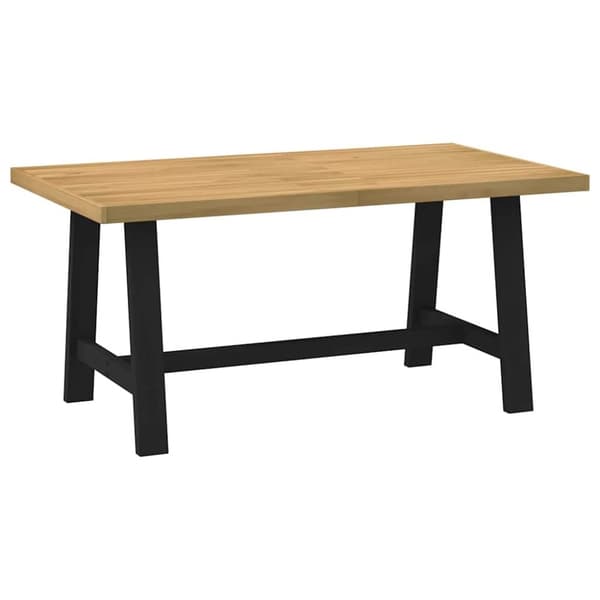 vidaXL spisebord NOAIN A-formede ben 160x90x75 cm massivt træ fyrretræ