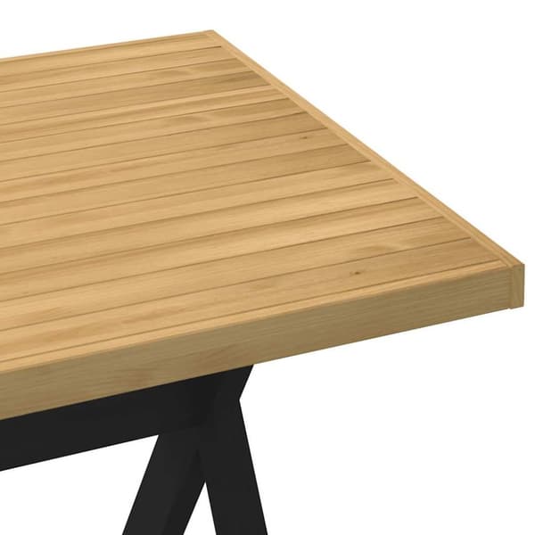 vidaXL Spisebord NOAIN X-formede ben 160x90x75 cm heltre furu