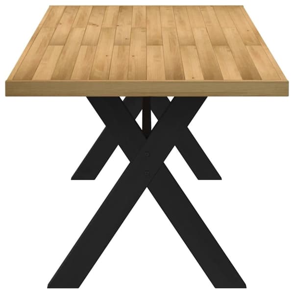 vidaXL Spisebord NOAIN X-formede ben 180x90x75 cm heltre furu