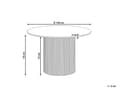 Miniatyrbillede 3 af 7: Spisebord sort MDF-plade ⌀ 120 cm sokkel Moderne spisestuemøbler