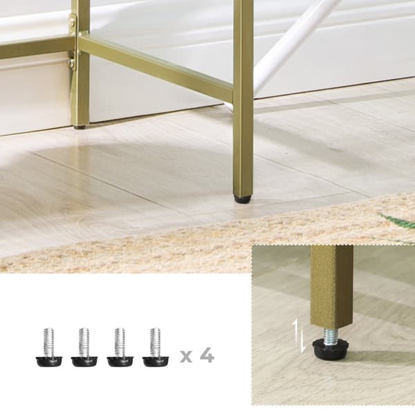 Consolet Table - Glass Wall Table - Golden Frame - Stop Table