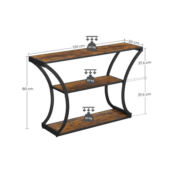 Consolet Table - Stop Table - Bent Bens - Extended Table Top - Brown/Black