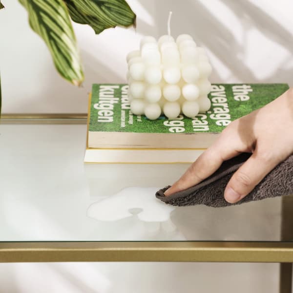 Consolet Table - Moderne sidebord - Glasplade - Golden Frame