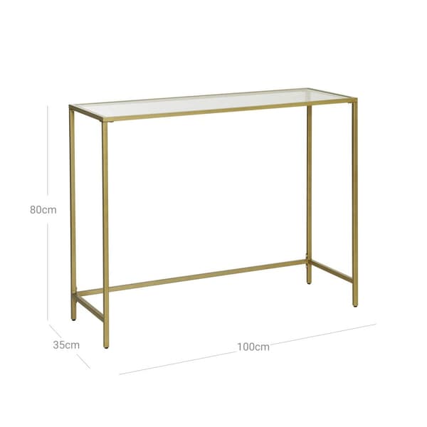 Consolet Table - Moderne sidebord - Glasplade - Golden Frame