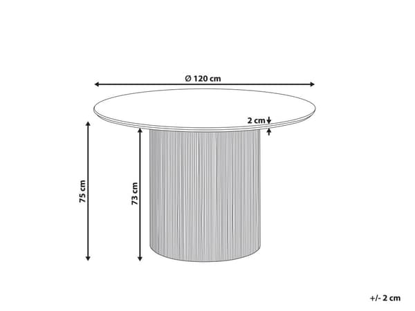 Matbord Svart MDF Skiva ⌀ 120 cm Piedestal Underrede Moderna Matsalsmöbler