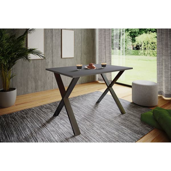XonaX spisebord 140x50 antracit, sort.